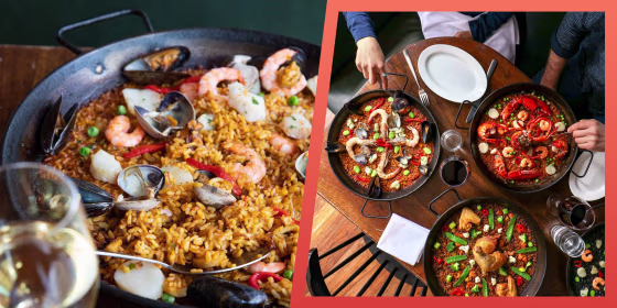paella in pans