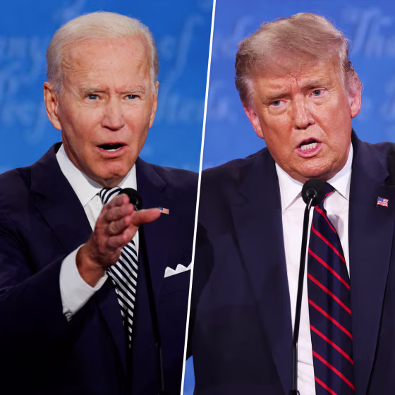 President Donald Trump and Democratic nominee Joe Biden traded taunts during the first presidential debate in Cleveland on Tuesday.
