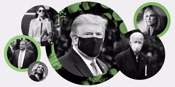 Image: Several of Trump's close contacts have tested positive for Covid-19 as well as the president himself.