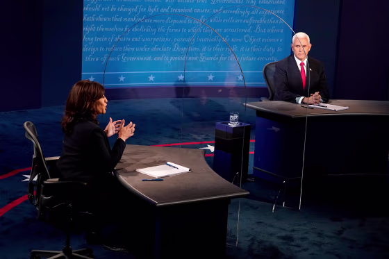 Image: U.S. 2020 vice presidential debate