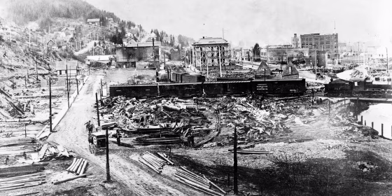 Image: The town of Wallace, Idaho, was devastated by the 1910 fire