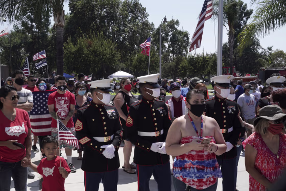Image: Marine memorial procession