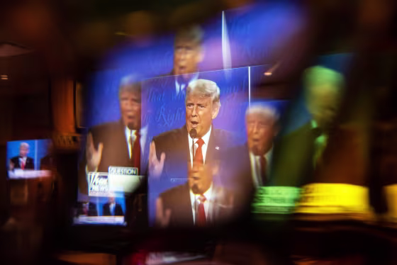 Image: Americans Watch Final Presidential Debate Between Donald Trump And Joe Biden