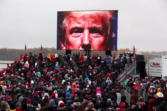 Image: Donald Trump Campaigns For Re-Election In Michigan