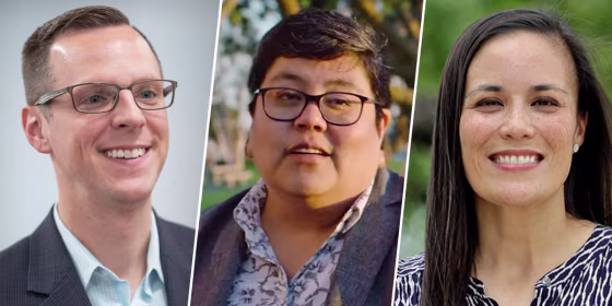 LGBTQ candidates, from left, Jon Hoadley, Georgette Gomez and Gina Ortiz Jones.