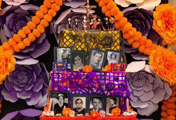 An altar created by Jennifer Zepeda of Santa Rosa, Calif., to celebrate the Day of the Dead.
