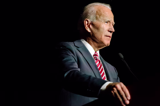 Image: Former Vice President Joe Biden speaks in Dover, Delaware, on March 16, 2019.