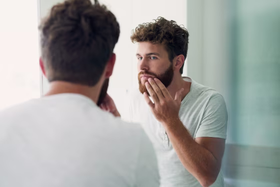 Checking for any blemishes