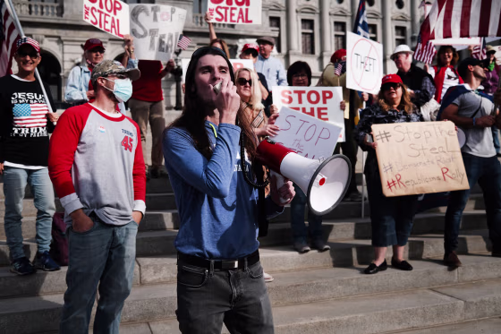 Image: Trump Supporters Hold \"Stop The Steal\" Protest At Pennsylvania State Capitol