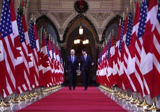 Justin Trudeau, Joe Biden