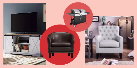 Shop TV stands, armchairs and grills during Wayfair's Black Friday Early Access sale.
