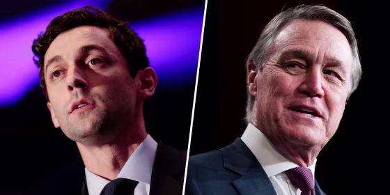 Democratic Senate candidate Jon Ossoff and Sen. David Perdue, R-Ga.