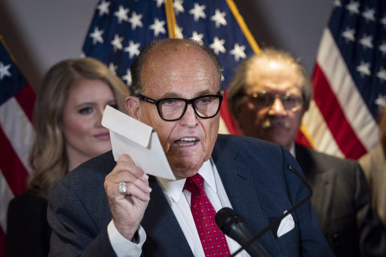 Image: Rudy Giuliani And Trump Legal Advisor Hold Press Conference At RNC HQ