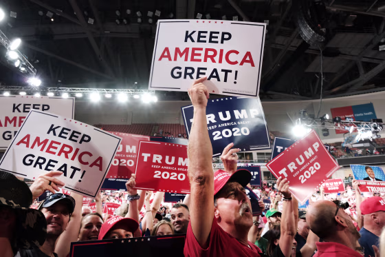 Donald Trump Holds MAGA Campaign Rally In New Hampshire