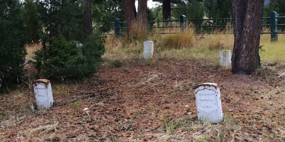 This undated photo provided by the National Park Service shows Fort Yellowstone Cemetery, in Yellowstone National Park, Wyoming.