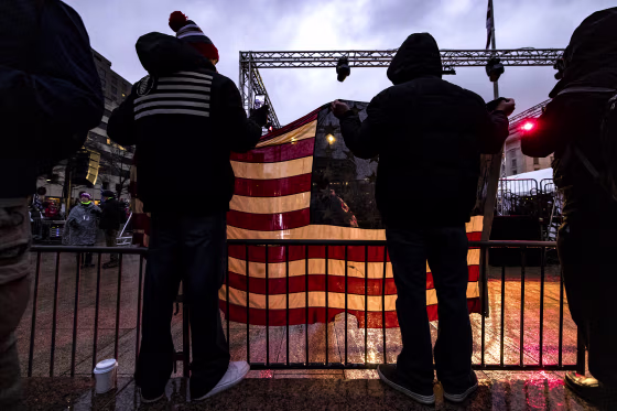 Image: Trump Supporters Rally In Freedom Plaza In Washington, DC