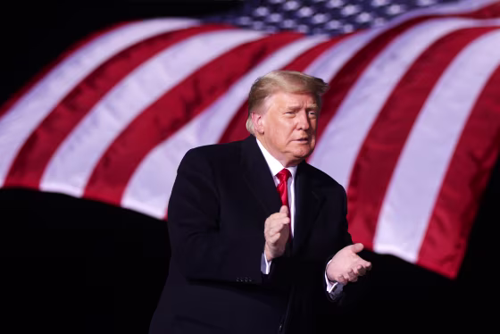 Image: President Trump Holds Campaign Rally For GOP Senate Candidates Ahead Of Runoff Election