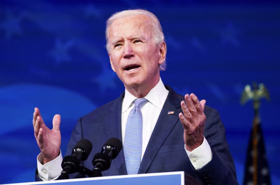 Image: U.S. president-elect Joe Biden speaks in Wilmington, Delaware