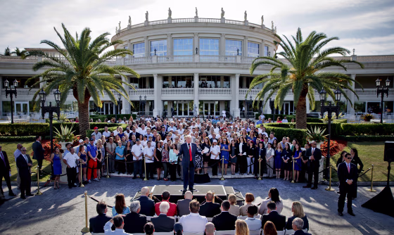 Image: Donald Trump speaks at a campaign event at Trump National Doral in Miami, Fla., on Oct. 25, 2016.