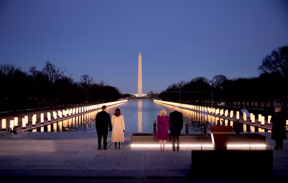 Image: COVID-19 Memorial Service Held In Washington On The Eve Of Biden's Inauguration