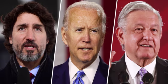 Image: Justin Trudeau, President Joe Biden, Andr?s Manuel L?pez Obrador.