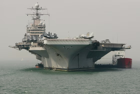 Image: USS Theodore Roosevelt docks at Portsmouth