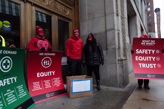 Chicago Teachers Rally For A Safe Return To Schools