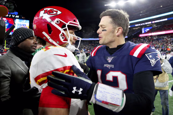 Image: Tom Brady, Patrick Mahomes, Kansas City Chiefs v New England Patriots