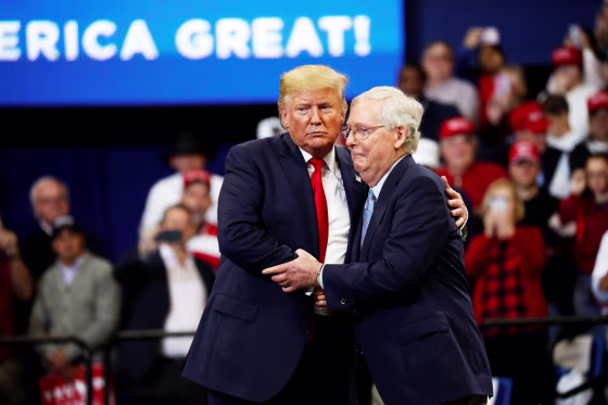 President Donald Trump holds a campaign rally in Lexington, Kentucky