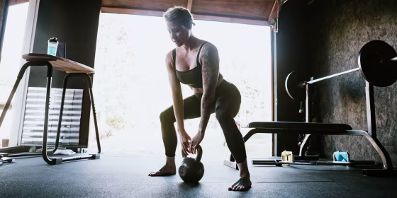 Image: Home Workout In Garage Gym