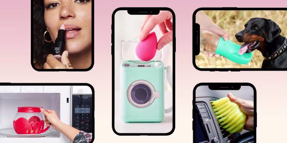 Illustration of 5 different popular Tik Tok products