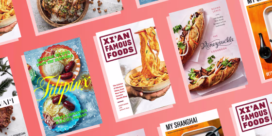 Illustration of three New cookbooks from AAPI chefs