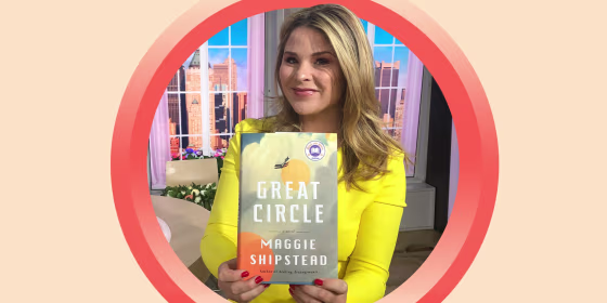 Jenna Bush Hager holds up Great Circle by Maggie Shipstead