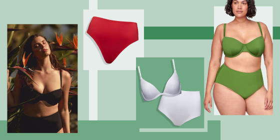 Illustration of the new CUUP swimsuit sets in different colors. AL: What to know about bra brand CUUP's first swimwear line  SEO: CUUP Swim is CUUP's first line of swimwear. Shop the CUUP swimwear collection including bikini tops and bottoms for all body