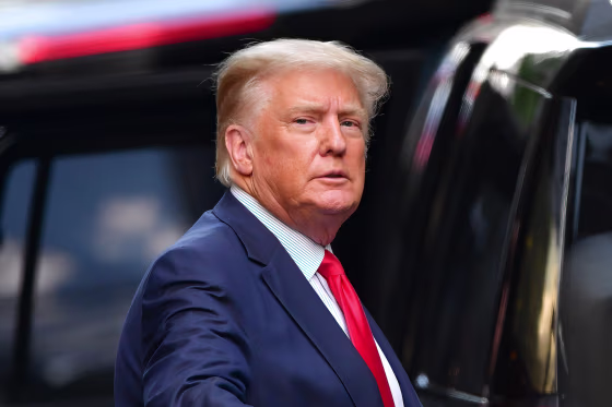 Image: Donald Trump leaves Trump Tower on May 18, 2021 in New York City.