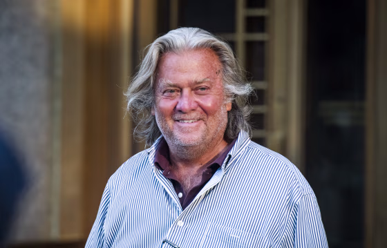 Steve Bannon departs federal court in New York on Aug. 20, 2020.