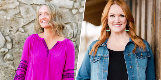 Collage of two women, one wearing a demin jacket and another a pink blouse