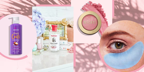 Illustration of different beauty products sold at Target, perfect for Summer