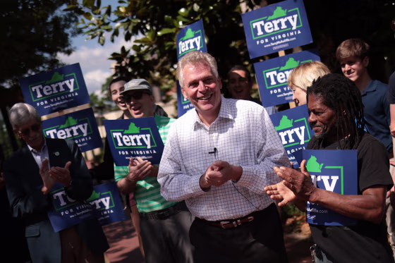 Image: Terry McAuliffe Campaigns For Second Bid As Virginia Governor