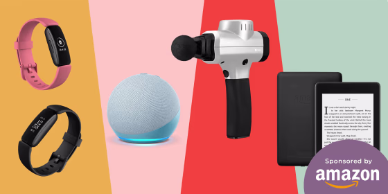 Illustration of different Amazon tech products on sale on Amazon Prime Day