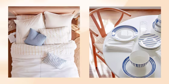 Image of a dining room set from Walmart and Gap Home Collection