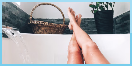 Woman Relaxing At Home In The Bathtub