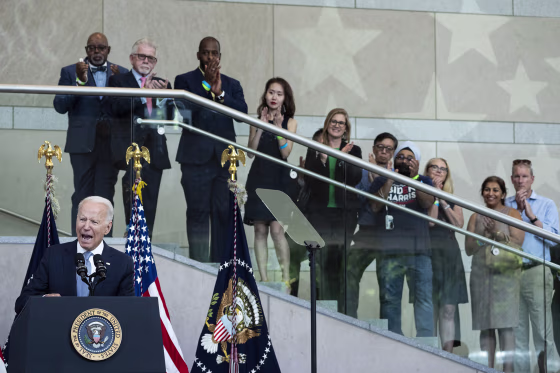 Image: President Joe Biden speaks about voting rights at the National Constitution Center on July 13, 2021 in Philadelphia.