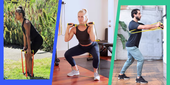 Illustration of two different Woman and one Man using the new TRX workout band