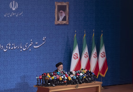 First Iran's President Elect Ebrahim Raisi New Conference In Tehran