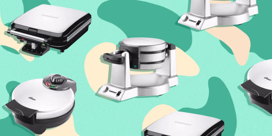 Illustration of different brands and types of Waffle makers