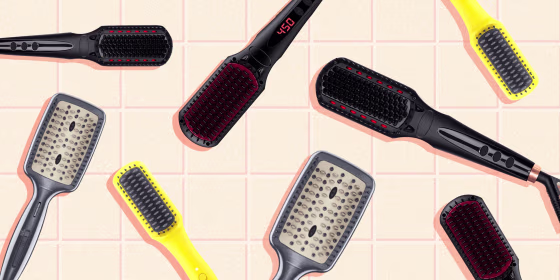 Illustration of different heat straightener brushes. Heated hair straightening brushes are bubbling up on TikTok, but what exactly are they? We consulted hairstylists and rounded up five top-rated options.