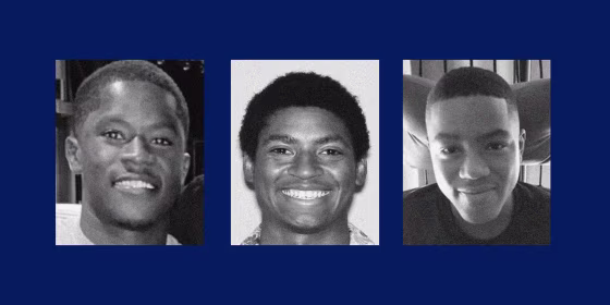 Image: Jelani Day, Daniel Robinson and Xavion Smith.