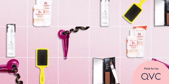 Illustration of hair tools and products you can buy on QVC