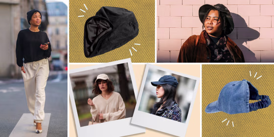 Illustration of different Women wearing styles hats